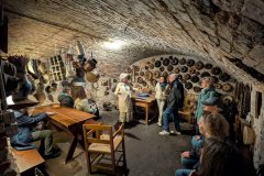 Museumskeller unter den "Tostmann Trachten" beim Mölkersteig