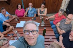 Abendessen in der Buschenschank Kicker in Rust