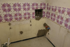 Die Löcher verputzt