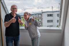 Katzengitter ist montiert