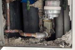 Ein versetzter Warmwasserzähler